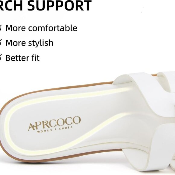 Women's Faux Leather Flat Sandals Summer Slip On Cross Band Breathable - Picture 2 of 6